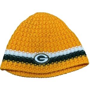 Reebok NFL Green Bay Packers Knit Beanie Hat Cap Gold &‎ Green